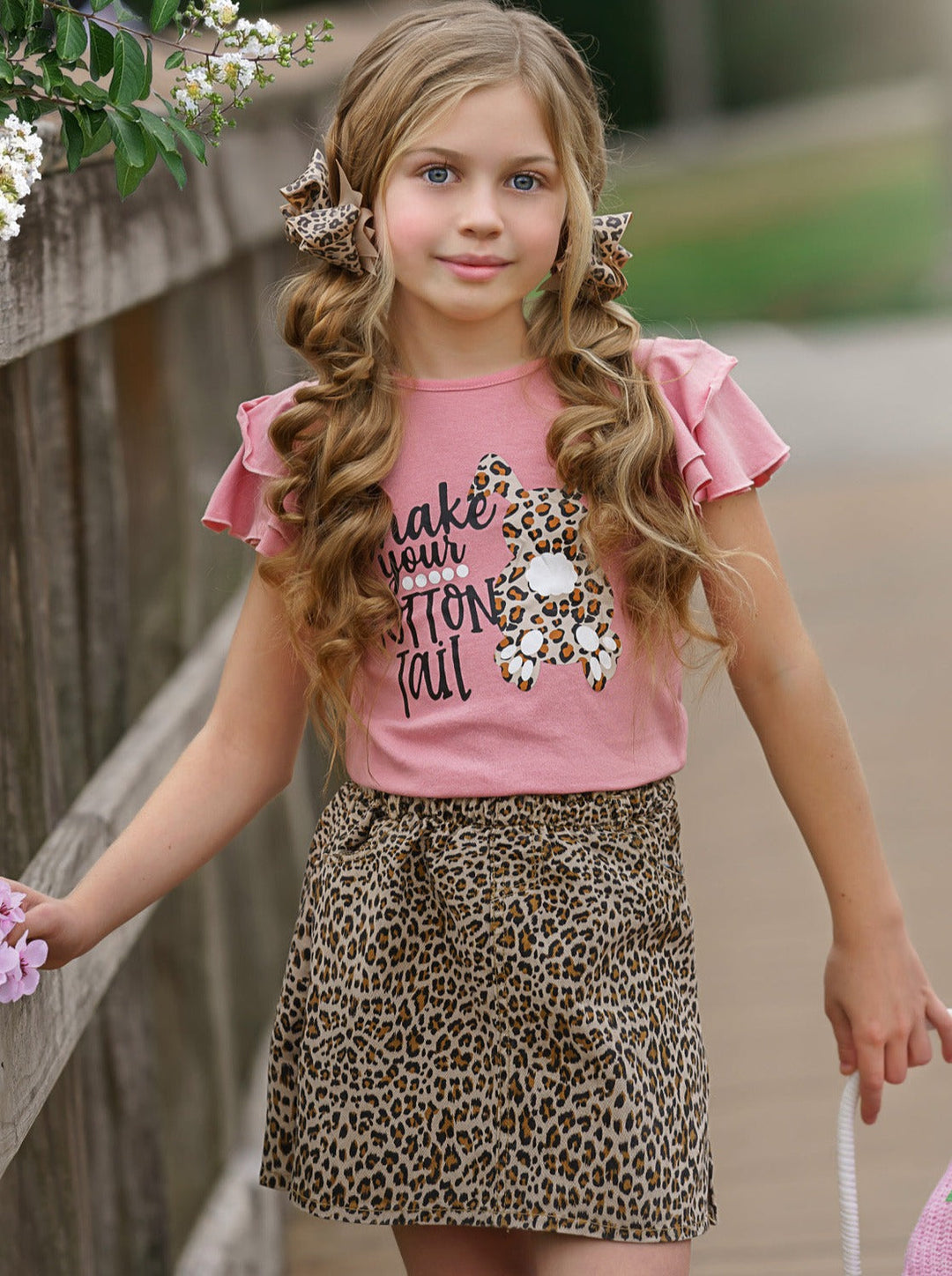 Girls Shake Your Cotton Tail Top and Skirt Set