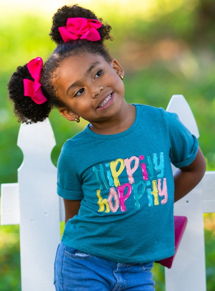 Mia Belle Girls Hippity Hoppity Top | Easter Casual Tops