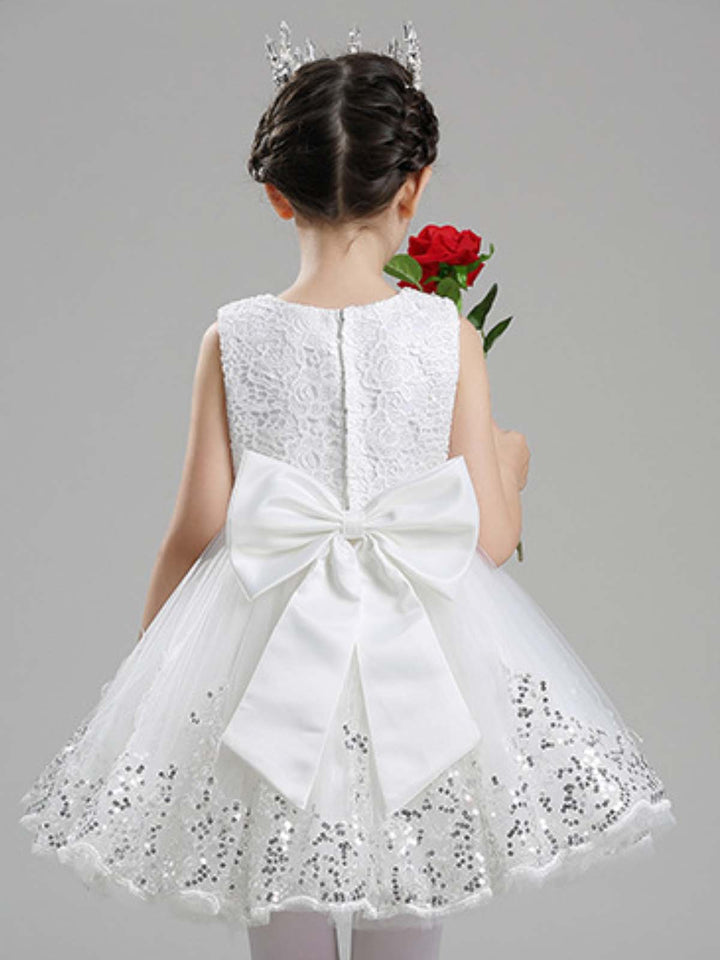 Girls Communion Dresses | Sleeveless Sequin Princess Communion Dress