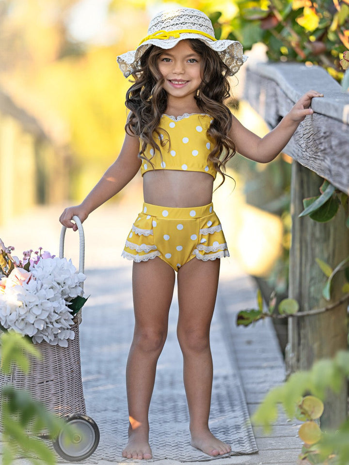 Sunny Dots Peplum Two-Piece Swimsuit