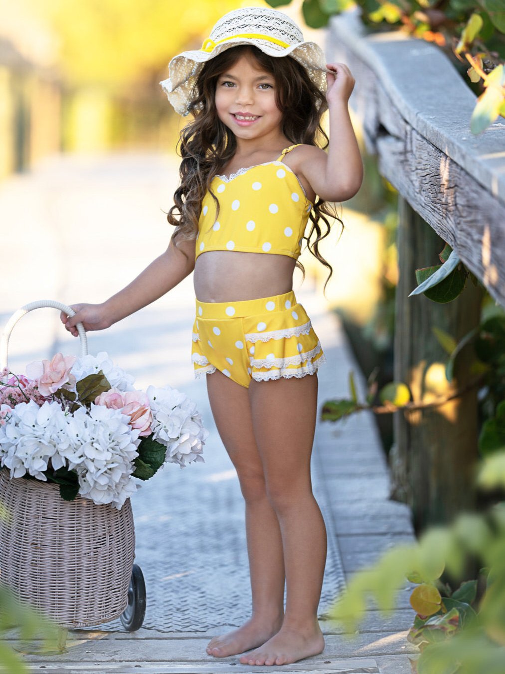 Sunny Dots Peplum Two-Piece Swimsuit