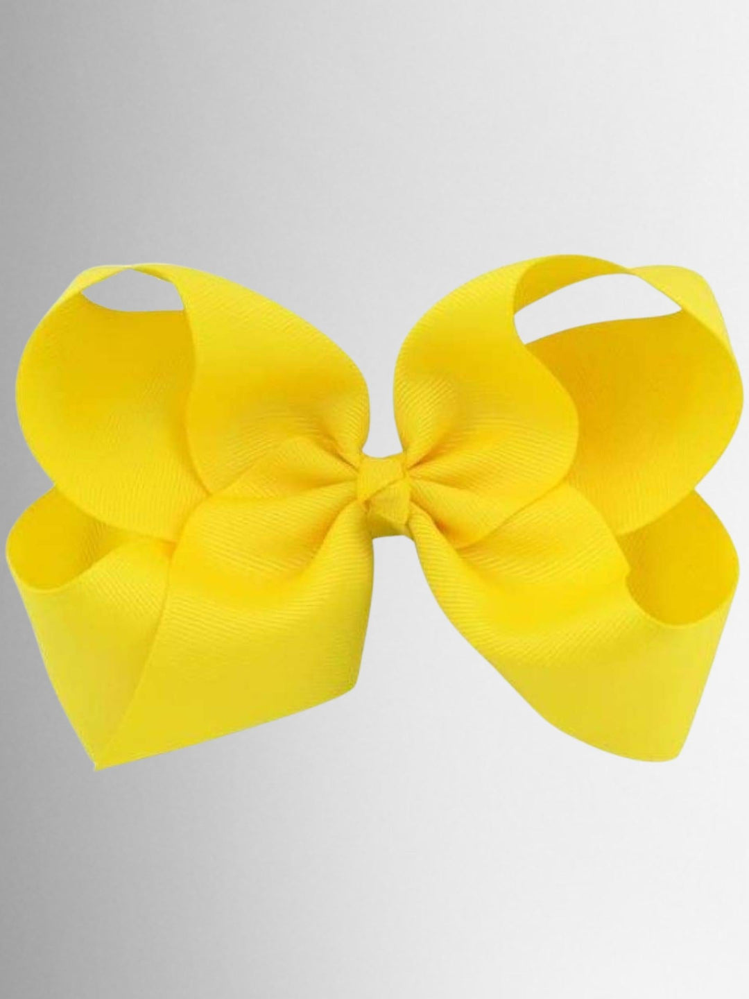 Girls Yellow 6 Inch Hair Bow