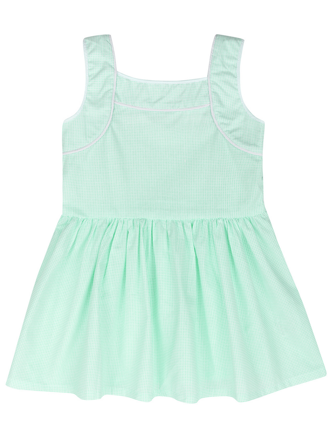 KidsCouture x Mia Belle Girls Sleeveless Green Microdot Dress Size 5/10