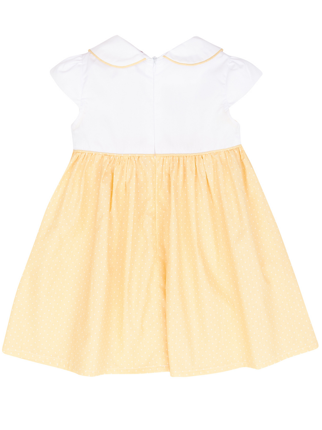 KidsCouture x Mia Belle Girls Collared Yellow Polka Dot Dress Size 5/11