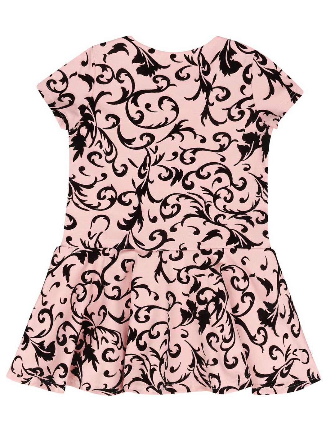 KidsCouture x Mia Belle Girls Pink Black Velvet Paisley Dress Size 5/10