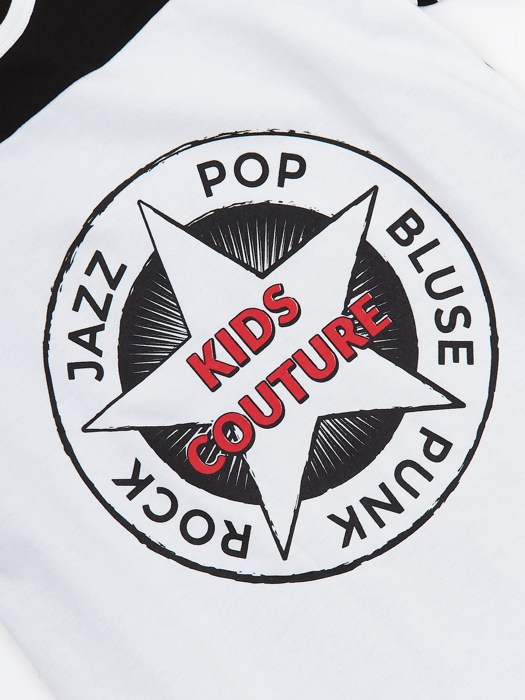 Schwarzes Musikgenres-Set mit 2 T-Shirts von Kids Couture