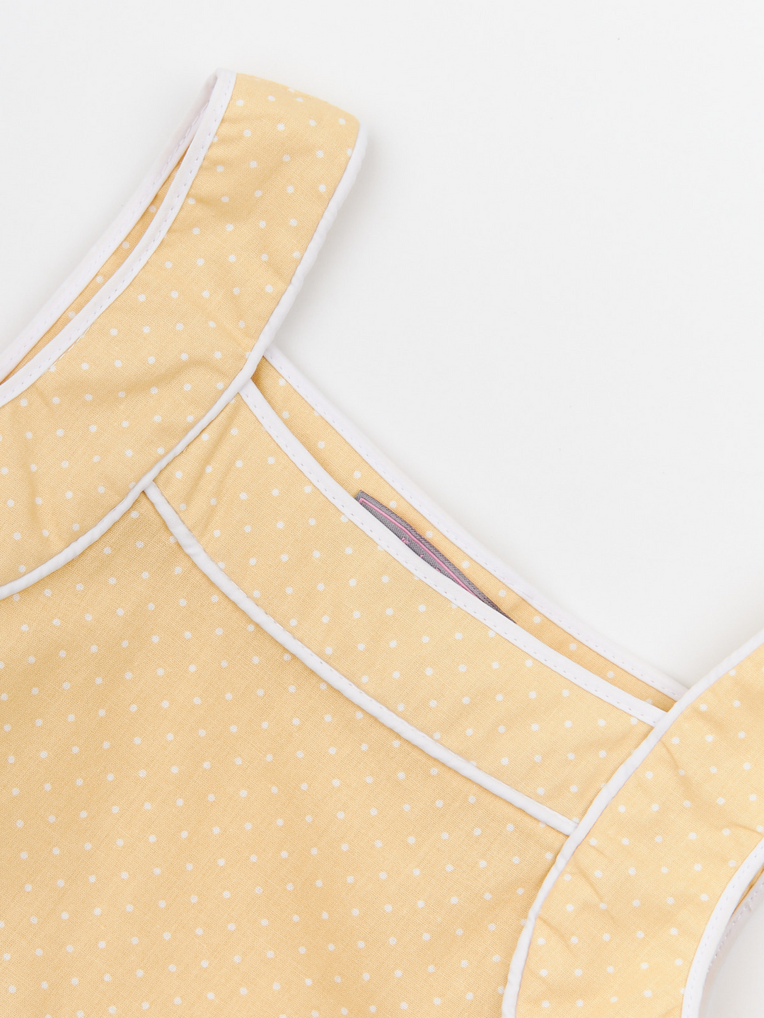 Kids Couture x Mia Belle Girls Yellow Polka Dot Mini Dress