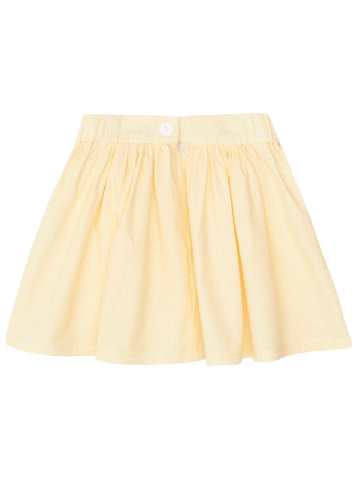 Kids Couture x Mia Belle Girls Yellow Gingham Tennis Skirt