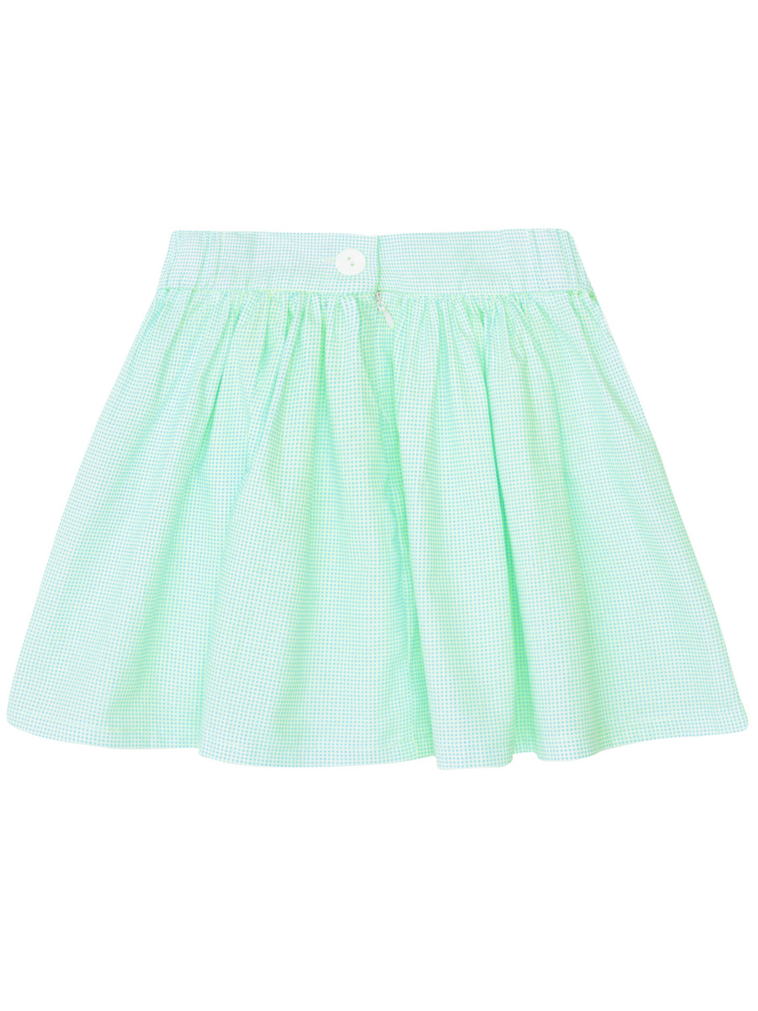 Kids Couture x Mia Belle Girls Green Gingham Tennis Skirt