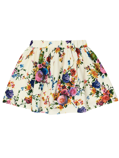 Kids Couture x Mia Belle Girls Flower Print Pleated Skirt