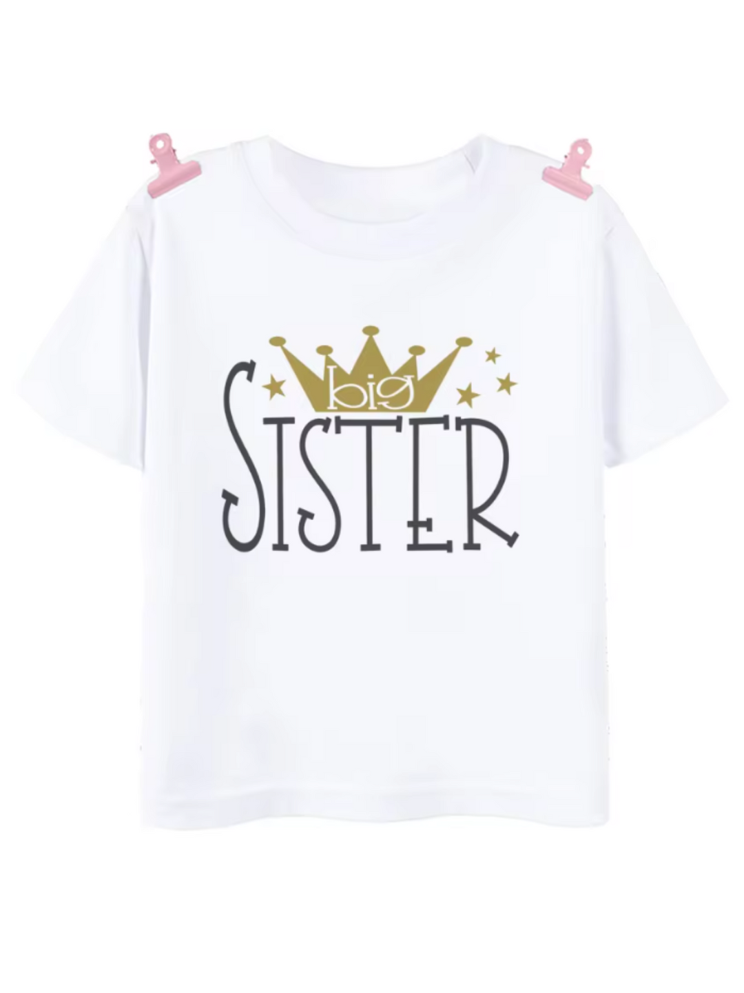 Girls Charming Crown Matching Big Sister & Little Sister Shirts