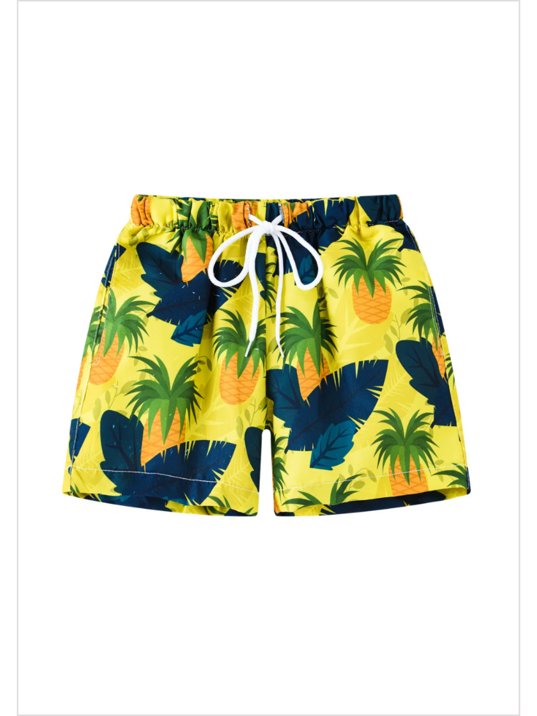 Boys Multicolor Swim Trunks | Mia Belle Girls Summer Outfits