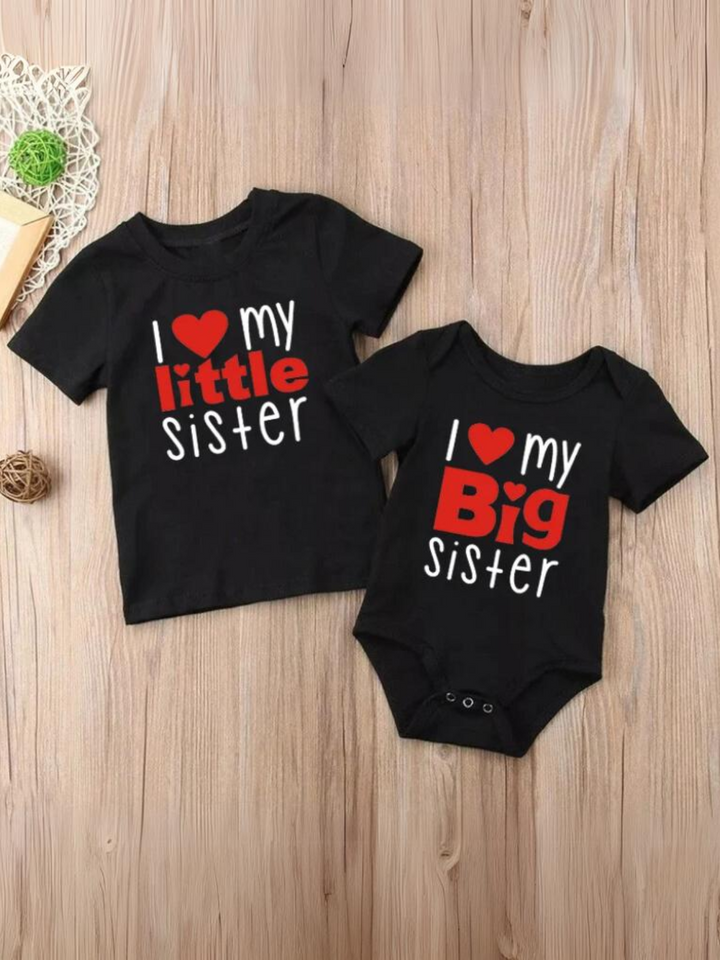 Girls I Love My Little Sister & I Love My Big Sister Matching T-Shirts