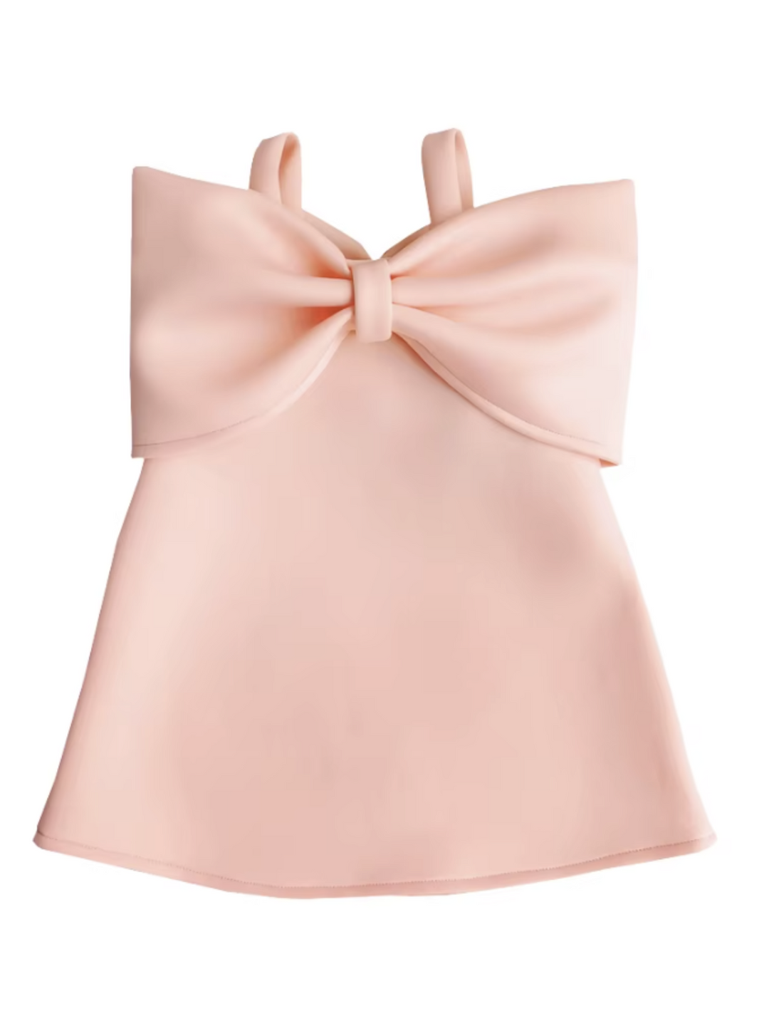 Girls Statement Bow Sleeveless A-Line Elegant Dress