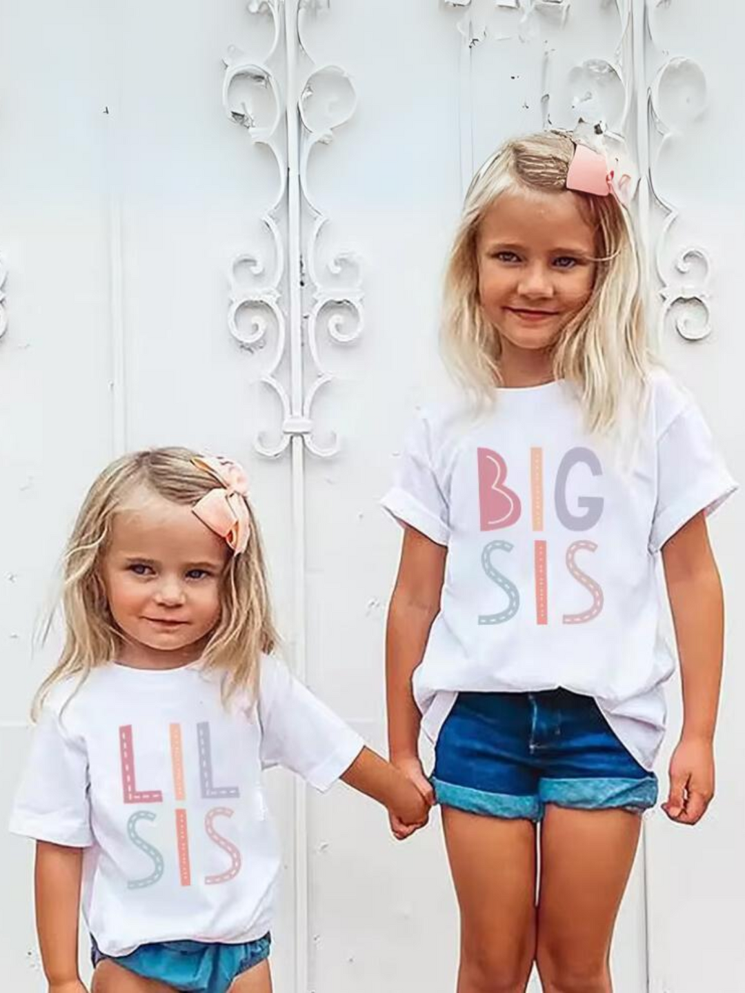 Big Sister Matching Cotton Short Sleeve Sibling Shirts