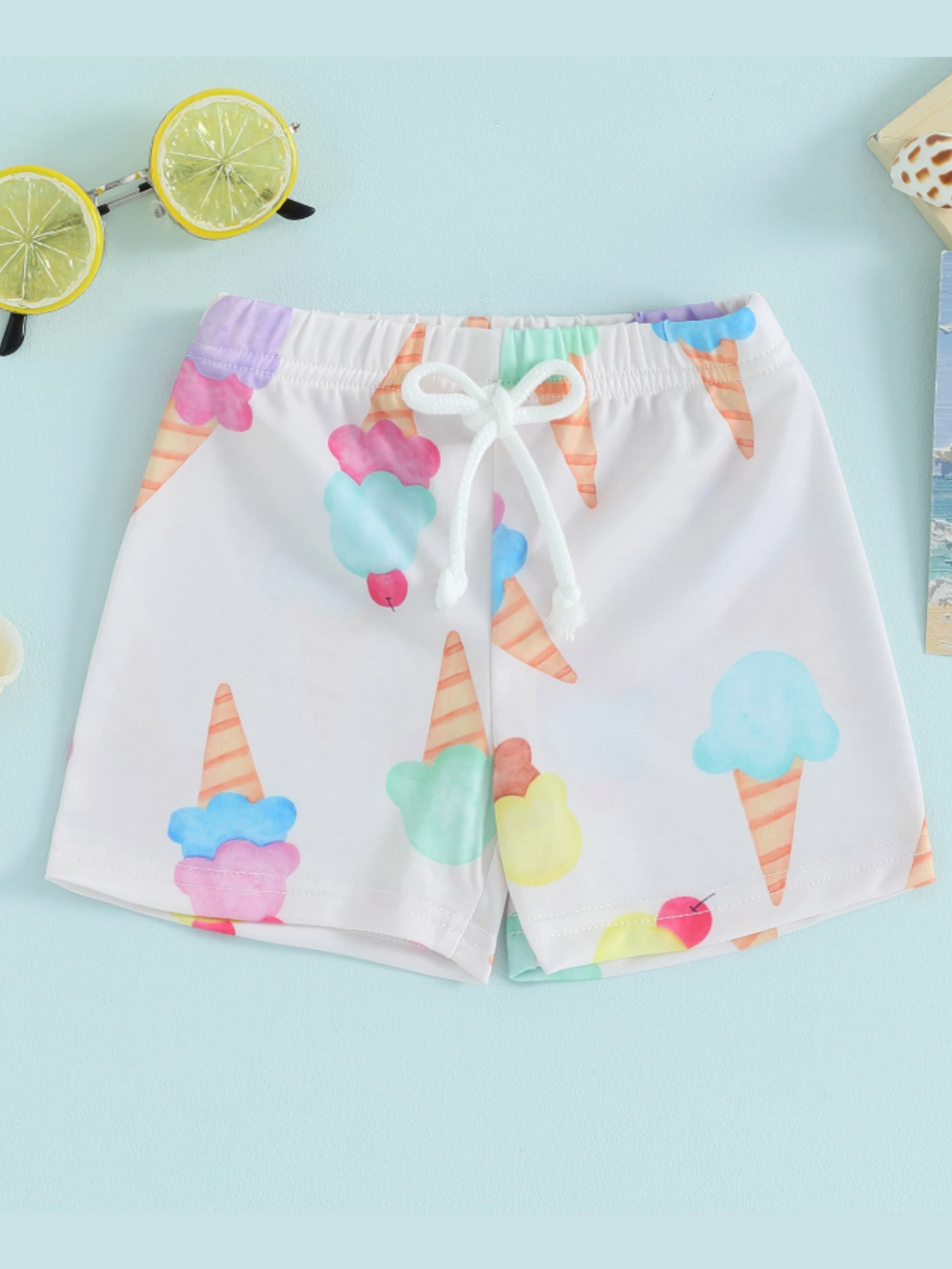 Boys Printed Swim Trunks | Mia Belle Girls Swimwear