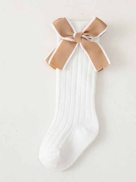 Every Accessories For Little Girls | Knee High Stripe Bow Socks