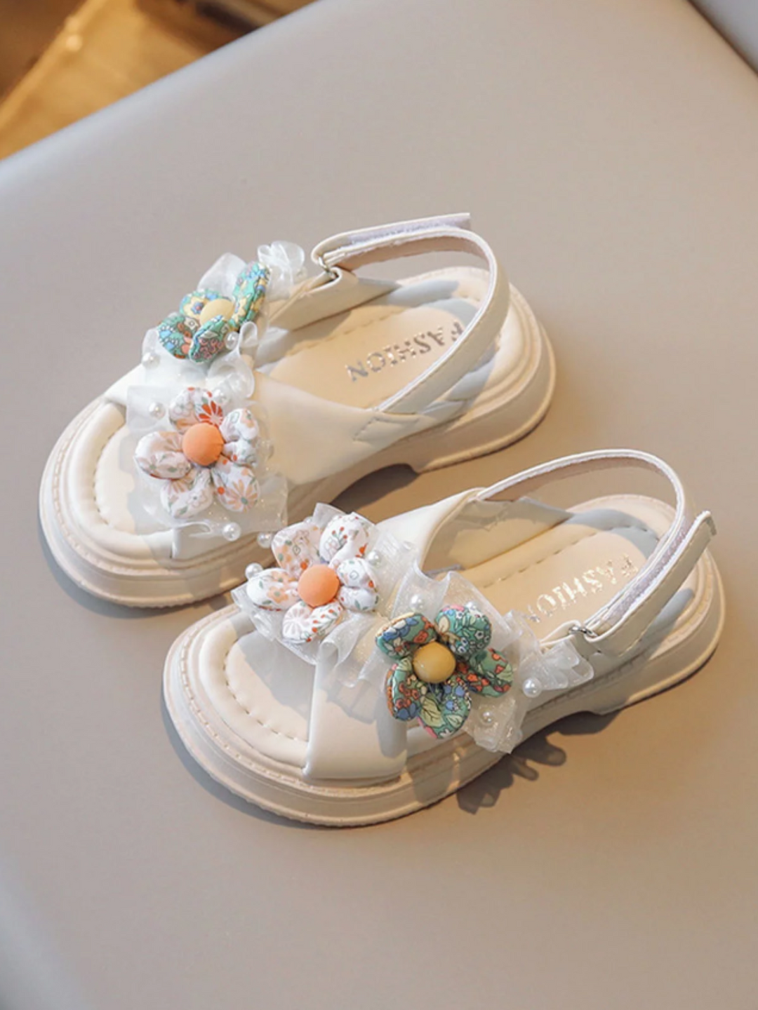 Girls Blossom Beauty Floral Sandals By Liv and Mia