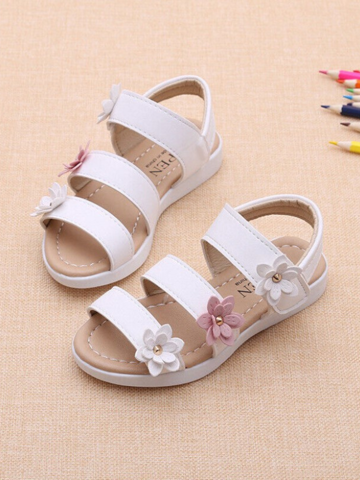 Mia Belle Girls Strappy Floral Sandals | Shoes By Liv and Mia