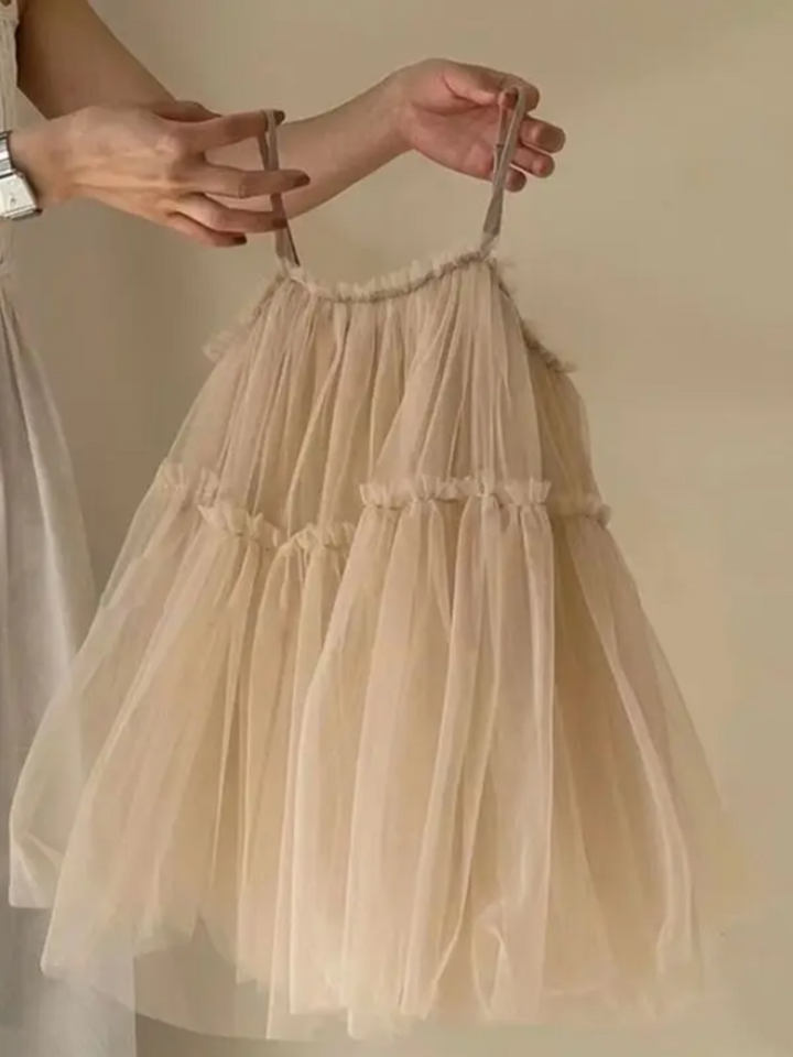 Mia Belle Girls Layered Tulle Dress | Girls Spring Outfits