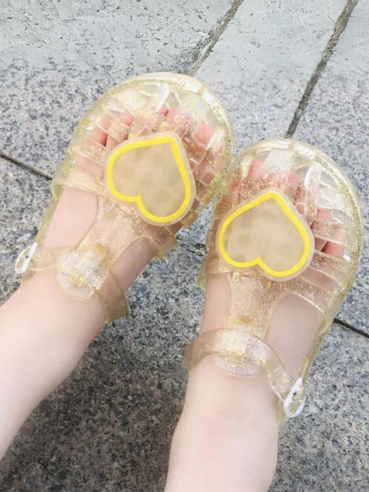 Girls Jelly Heart Sandals | Mia Belle Girls Shoes by Liv And Mia