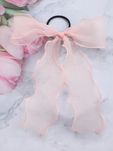 Girls Big Bow Tulle Hairband