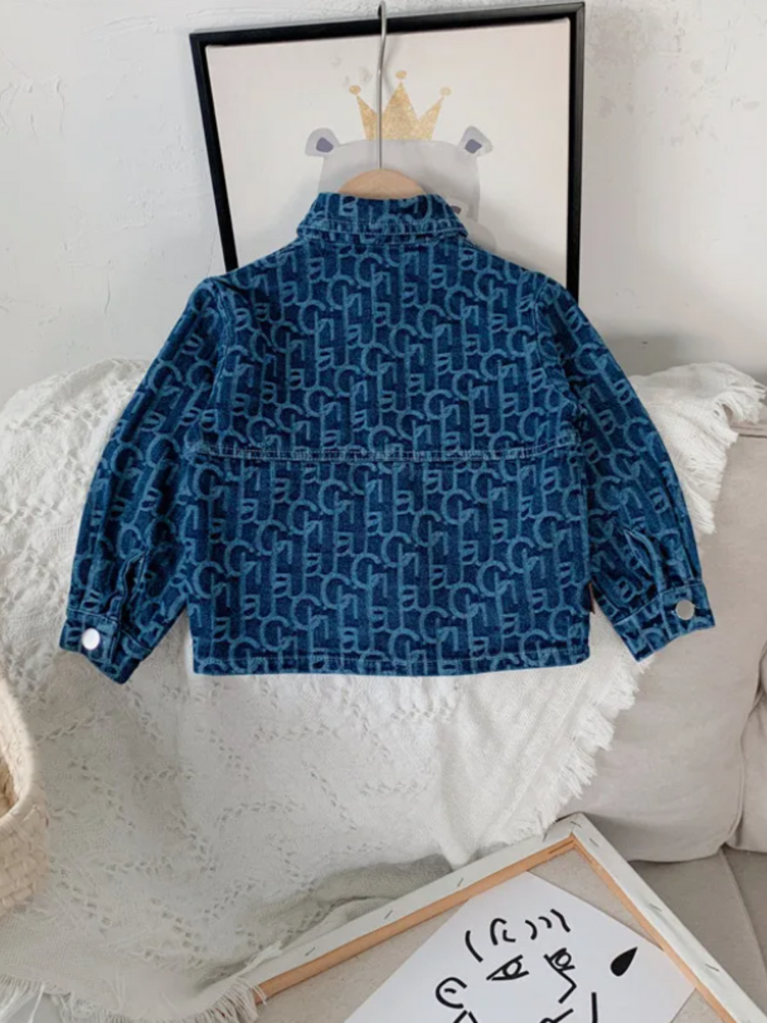 Girls Modern Denim Jacket and Skirt Matching Set