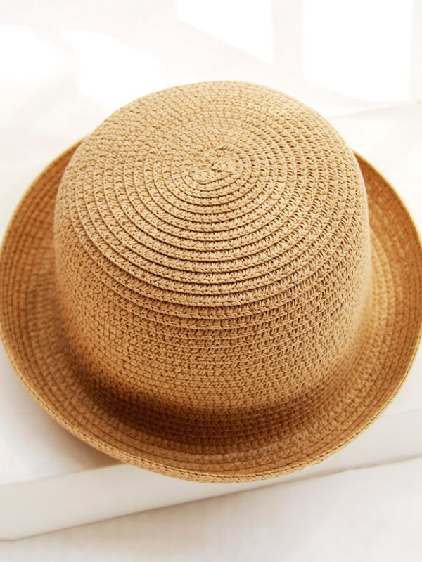 Mommy and Me Straw Bowler Hat