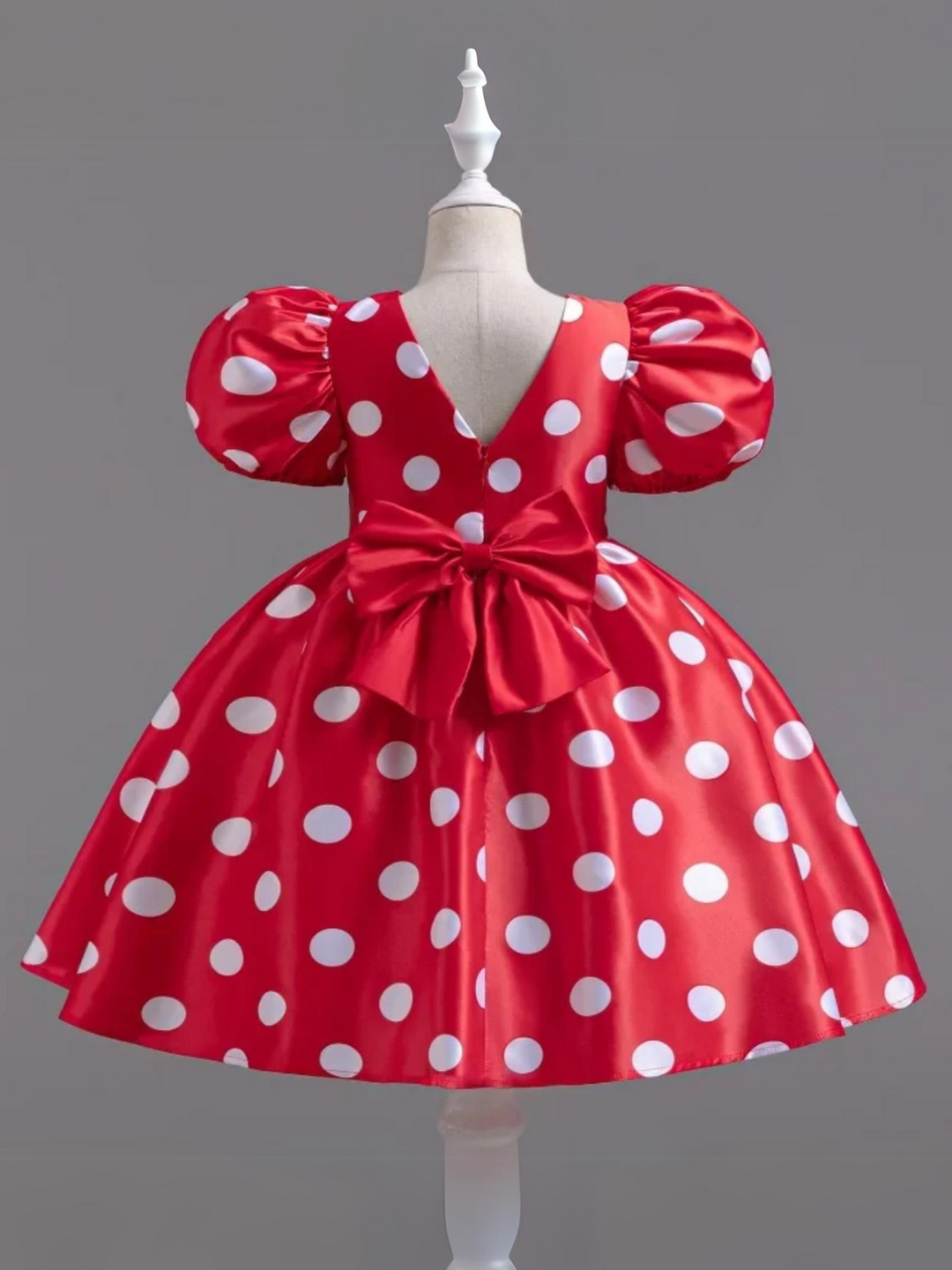 Mia Belle Girls Polka Dot Puff Sleeve Dress Set | Girls Spring Dresses