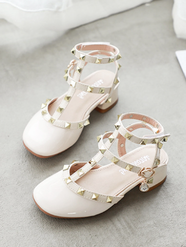 Shoes By Liv & Mia | Studded Ankle Strap Flats - Mia Belle Girls