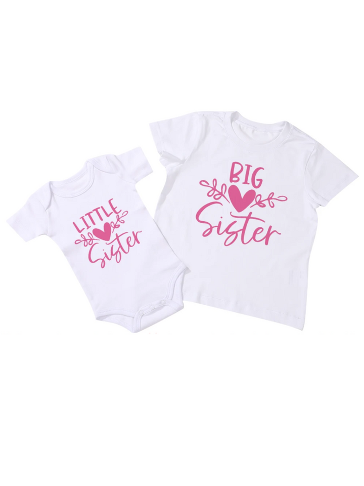 Girl's Big Sister and Little Sister Matching Shirts