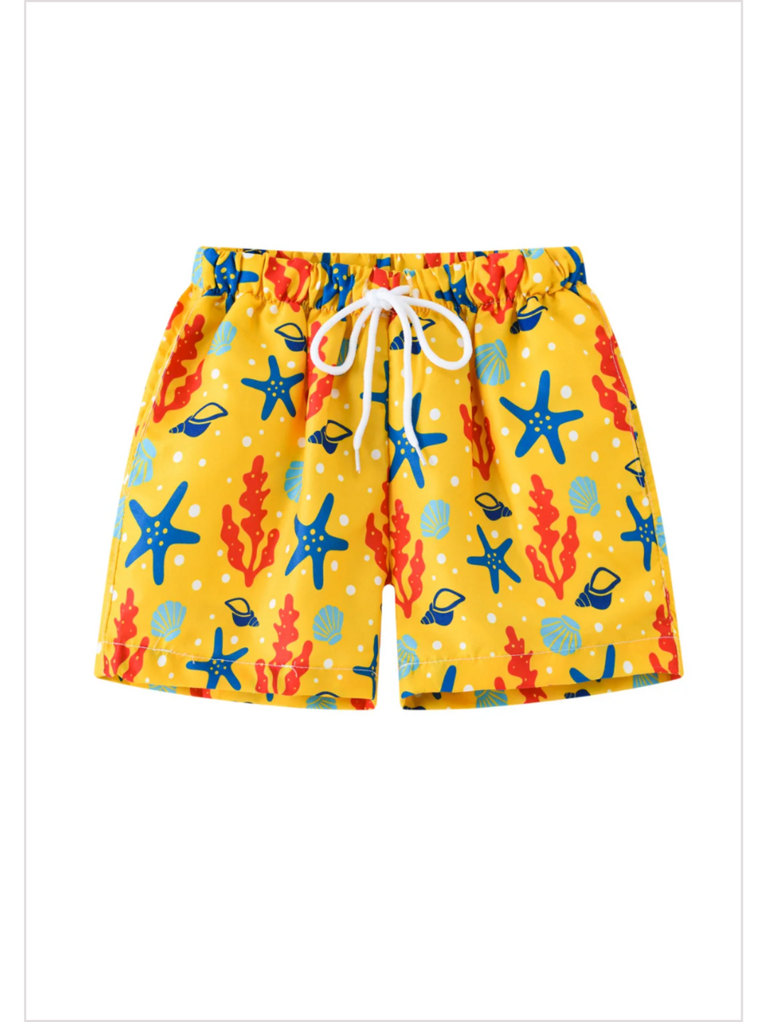 Boys Multicolor Swim Trunks | Mia Belle Girls Summer Outfits