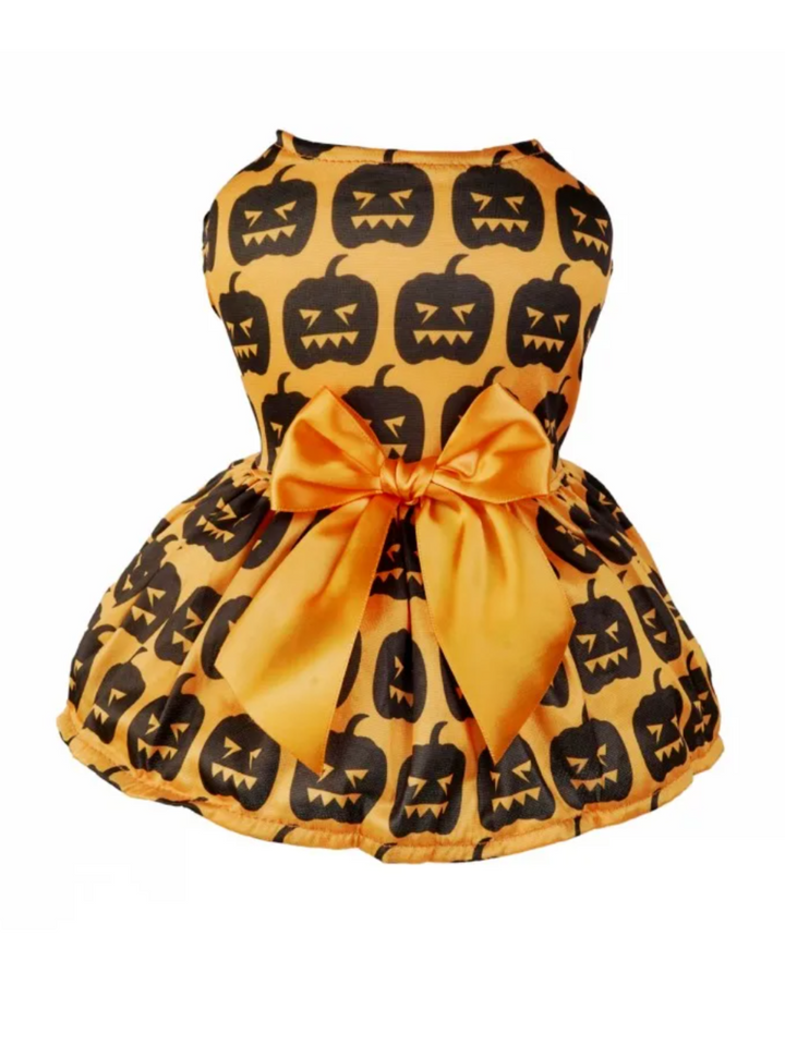 Dog Spooky Pumpkin Skull Halloween Costume