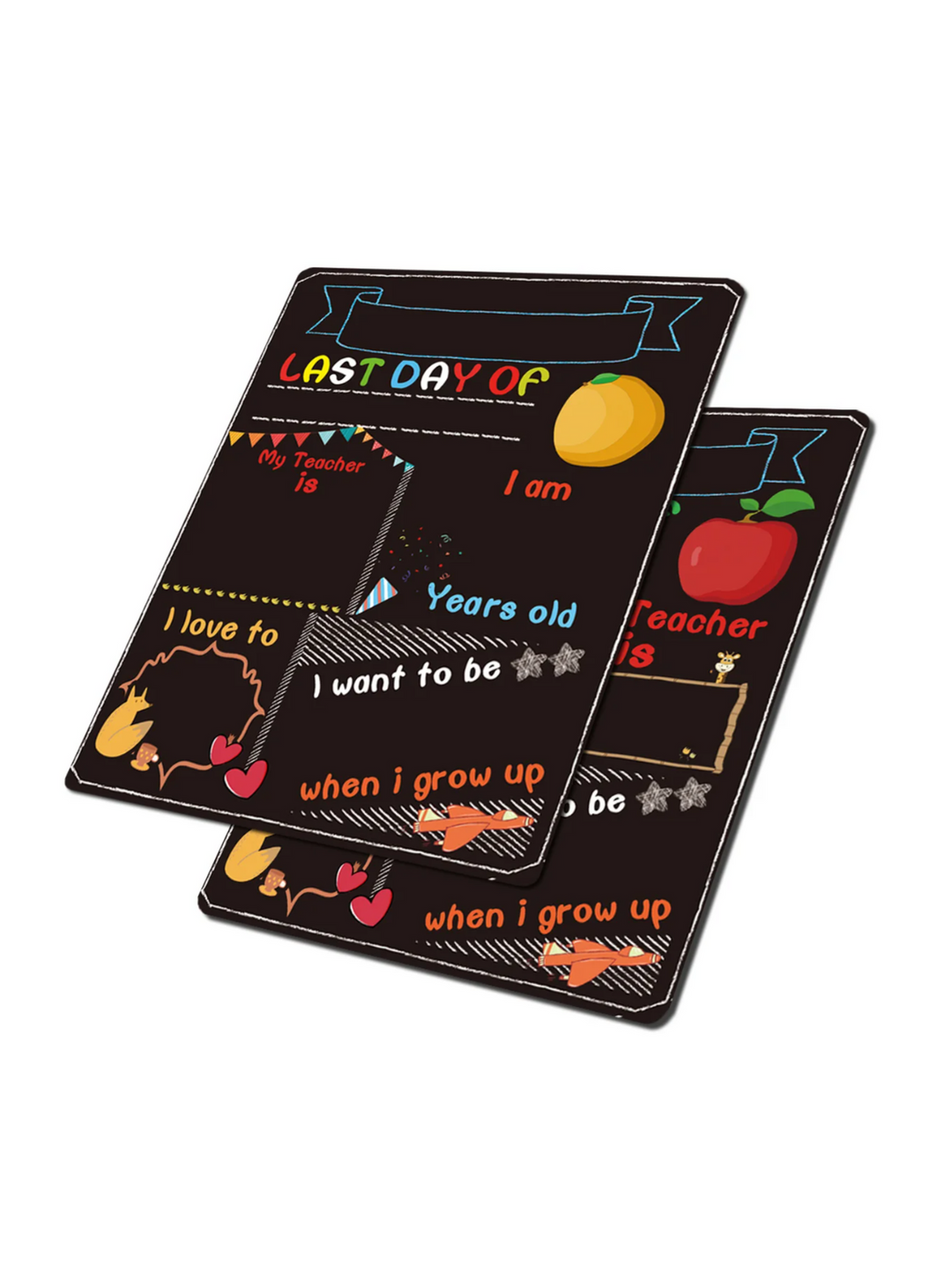 First and Last Day of School Chalkboard - Reusable Double-Sided Sign