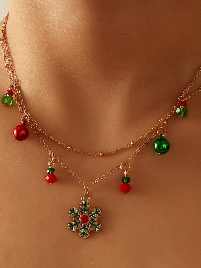 Children's Christmas Jewelry | Girls Snowflake & Ornaments Necklace