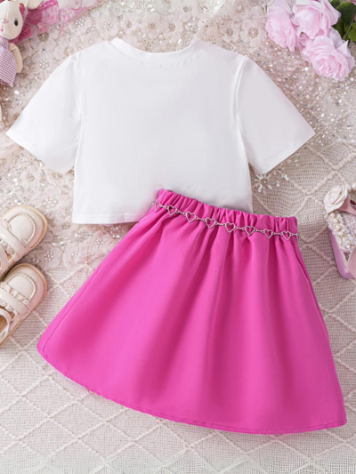Mia Belle Girls Top And Pleated Skirt Set | Girls Summer Outfits
