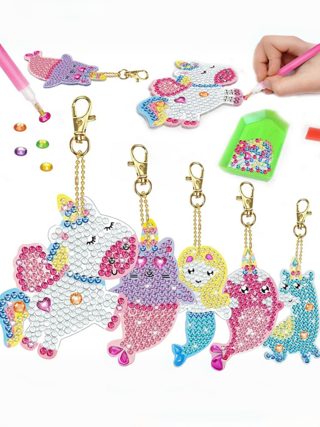 Diamond Art DIY Keychain Craft Kit