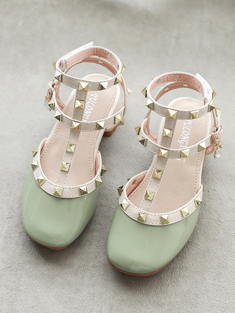 Shoes By Liv & Mia | Studded Ankle Strap Flats - Mia Belle Girls