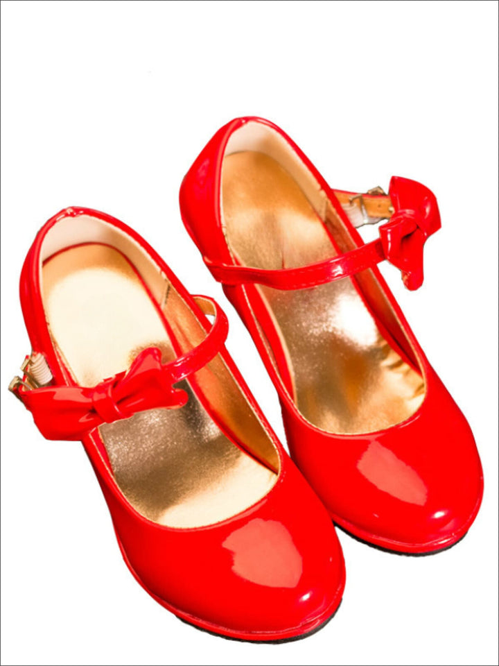 Charming Red Bow Mary Jane Shoes By Liv and Mia