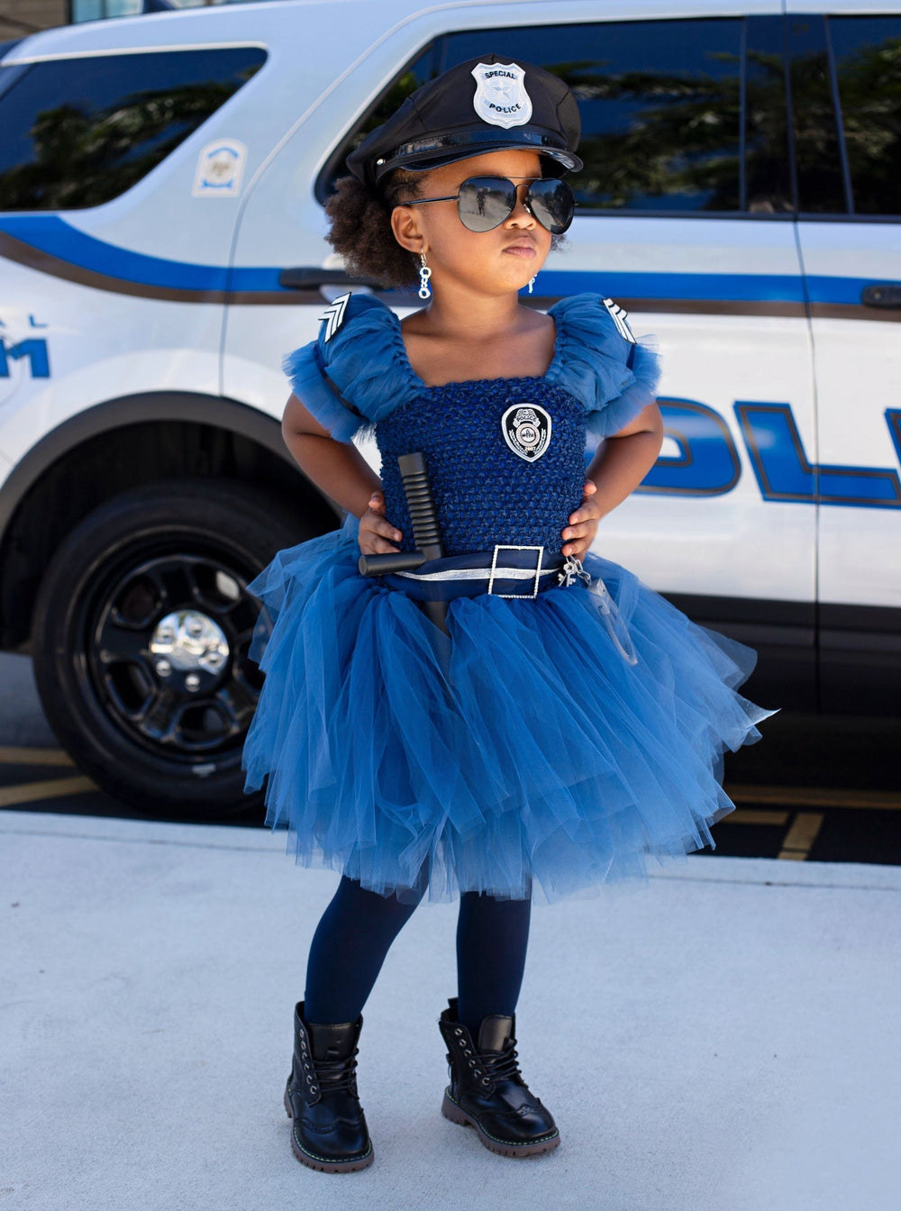 Girls Police Officer Inspired Costume