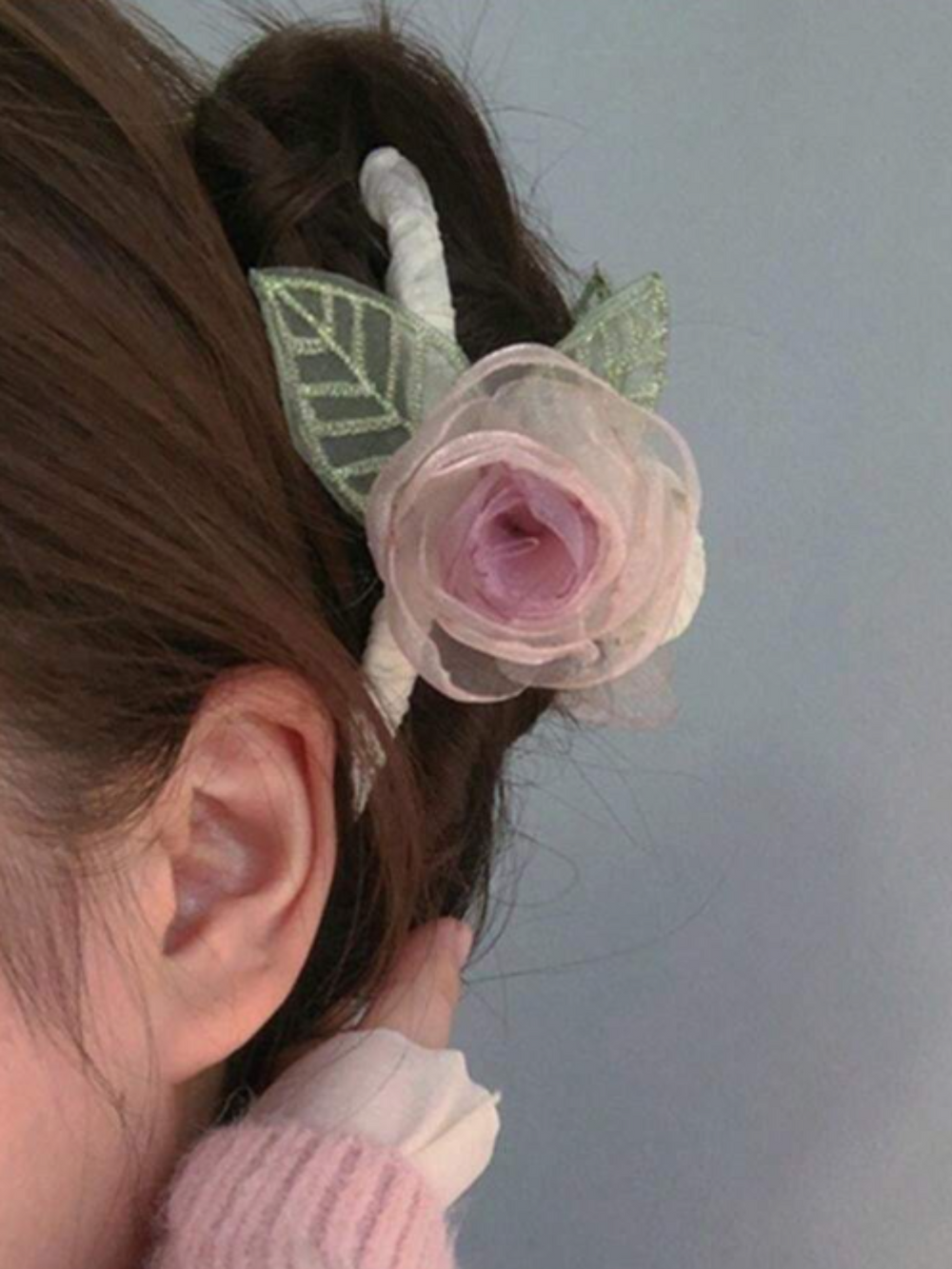 Mia Belle Girls Pink Rose Hair Clip | Girls Accessories