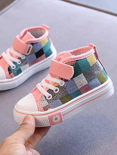 Back To School Shoes | Color Blocks Canvas Sneakers | Mia Belle Girls