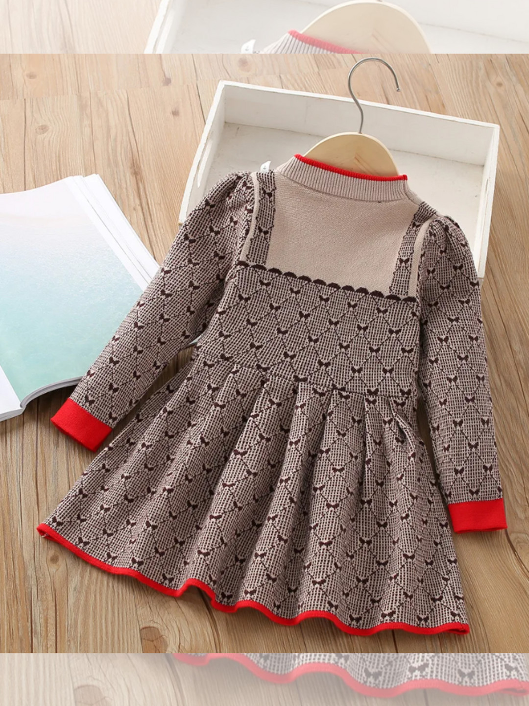 Sweet Charm Bow Detailed Knit Sweater Dress