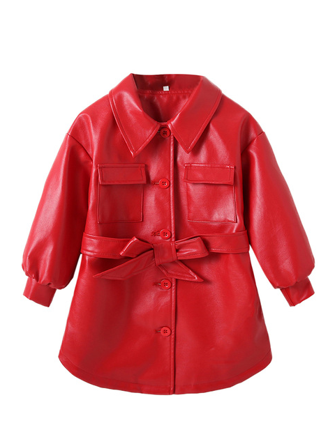 Toddler Clothing Sale | PU Leather Trench Coat | Girls Boutique