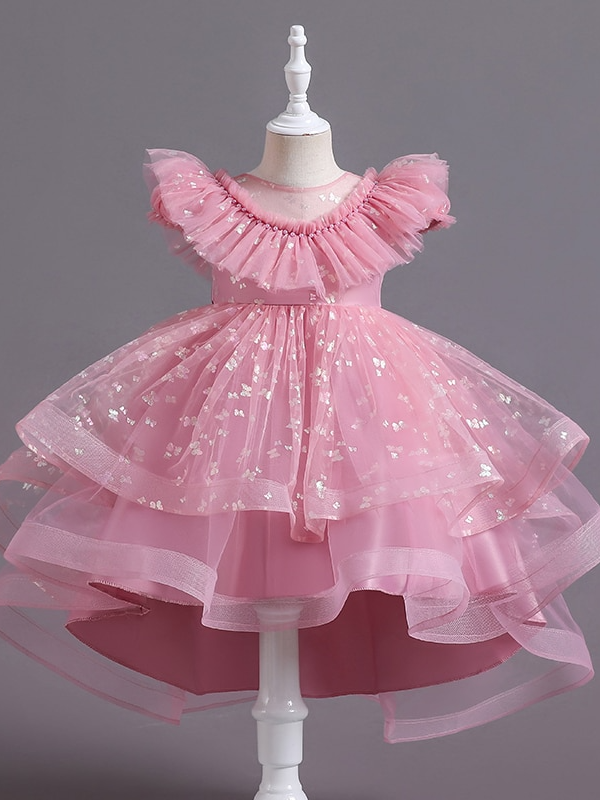 Girls Winter Holiday Dress | Sparkle Butterfly Flutter Tulle Dress