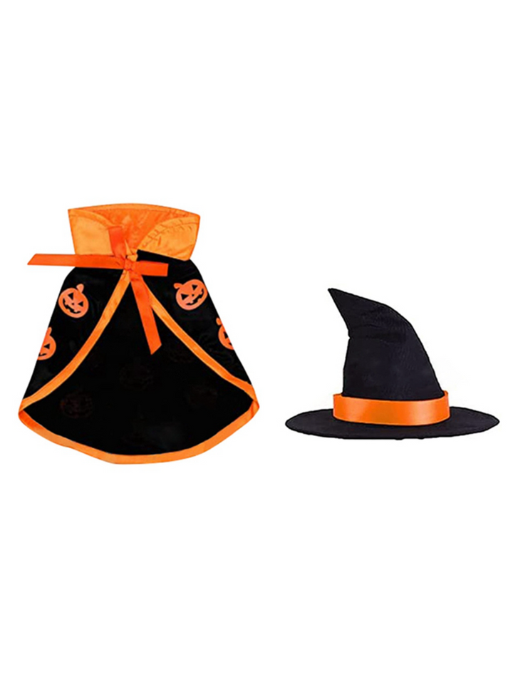 Pets Charming Witch Cloak and Hat Halloween Costume