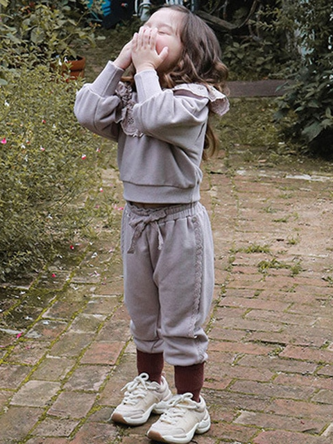 Toddler Clothing Sale | Ruffle Sweatshirt & Drawstring Jogger Pants