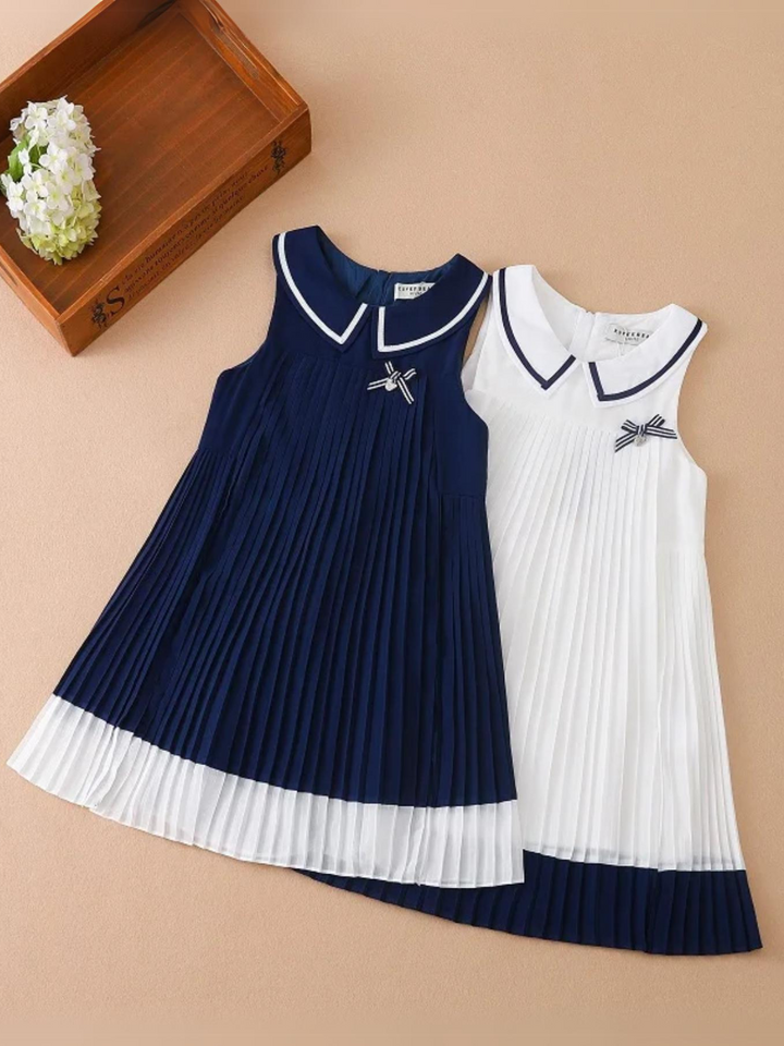 Mia Belle Girls Preppy Pleated Dress | Girls Summer Outfits