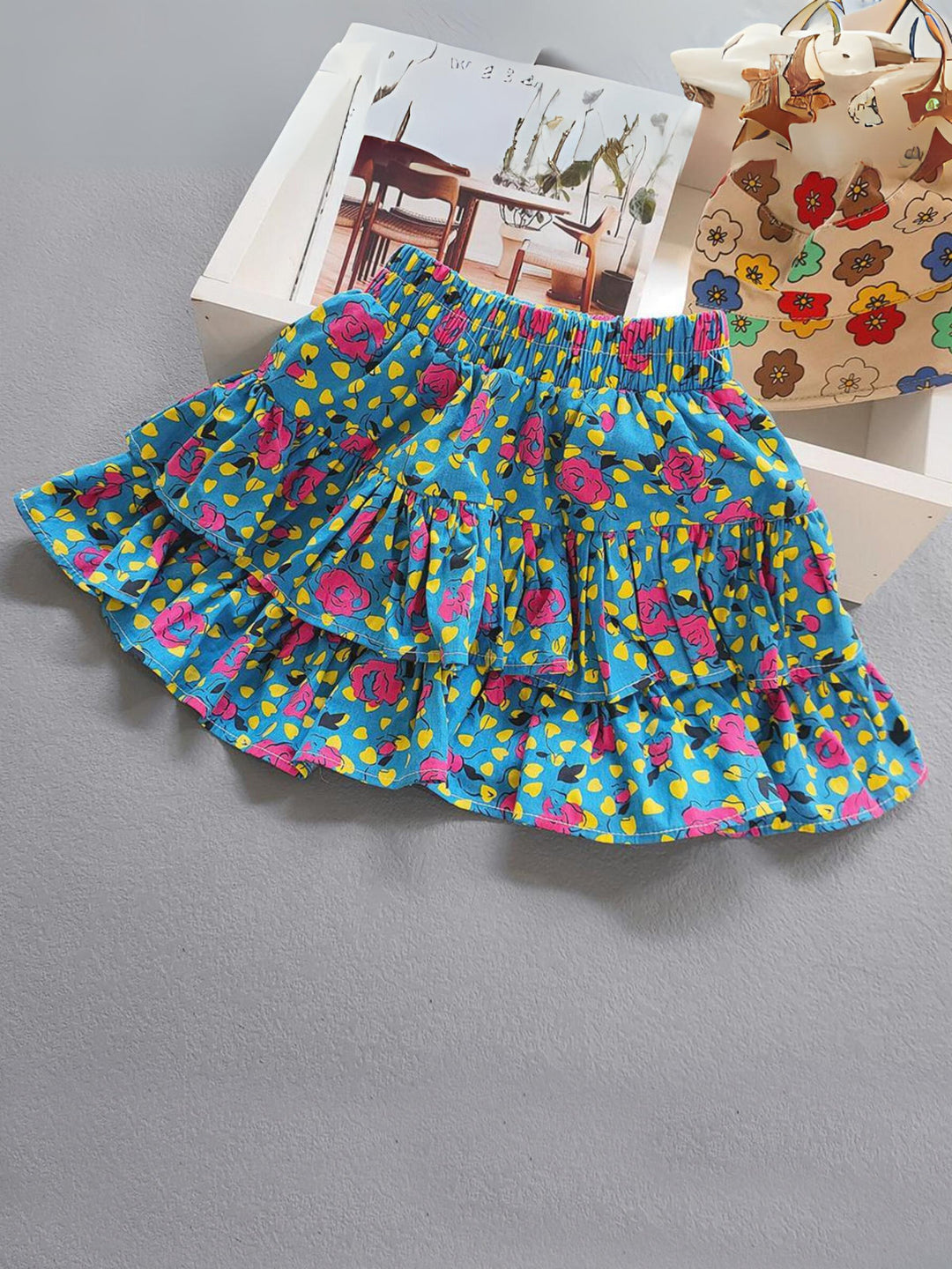 Mia Belle Girls Tiered Floral Skirt | Girls Summer Outfits