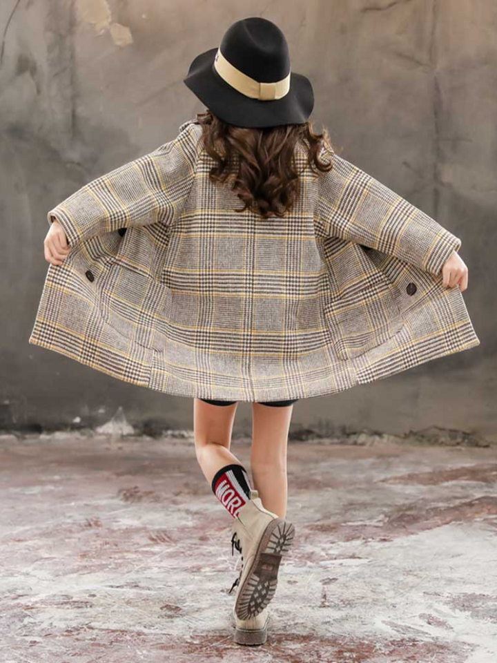 Girls Sophisticated Look Long Coat - Mia Belle Girls